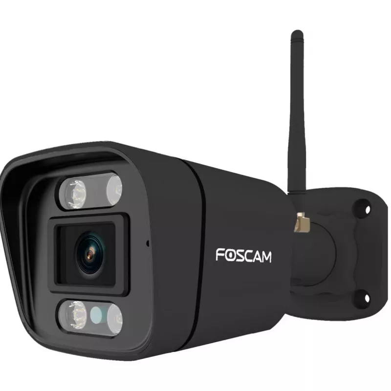 Foscam V8P cámara WiFi bullet para exteriores, 8 MP 4K (3840x2160), WiFi de doble banda, foco, sirena, visión nocturna, negra