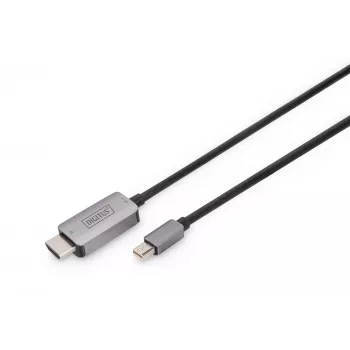 DIGITUS - Cable adaptador - Mini DisplayPort (macho) a HDMI (macho) - 1,0 m - Compatibilidad con 8K 60 Hz - Negro (DB-340109-010-S)