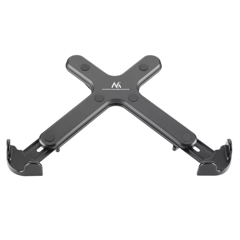 Soporte de escritorio para portátil MACLEAN MC-836 — regulable en altura, diseño ergonómico, negro, para uso horizontal del portátil (58,5×236×320 mm)