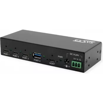 EXSYS EX-12293HMS hub metálico USB 3.2 Gen 2, 4 puertos (3x USB-C + 1x USB-A)