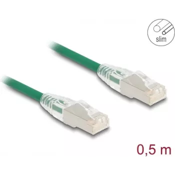 Cable de red DeLOCK RJ45 Cat.6A macho a macho 0,5 m verde