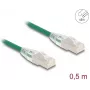Cable de red DeLOCK RJ45 Cat.6A macho a macho 0,5 m verde