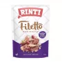 Comida húmeda para perros RINTI Filetto filete de pollo con corazones de pato, bolsa 100 g, alimento completo, 14 % proteína, 1 % grasa, 82 % humedad