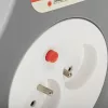 Alargador con carrete MONTIS MT189-10 — 10 m de cable retráctil, 2 tomas de corriente, gris, carcasa de plástico