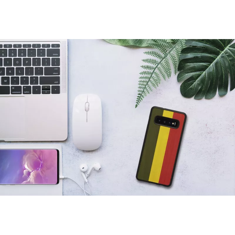 Funda para smartphone Man and Wood para Galaxy S10 — Reggae negro funda protectora