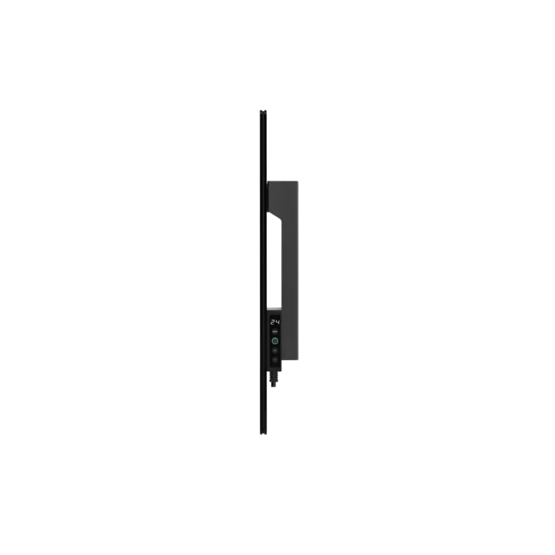 Radiador de pared AENO Premium Eco Smart Quadro, 500 W, 50x50 cm, vidrio templado, calefacción por infrarrojos y convección, indicador LED tipo de enchufe: Europa (tipo E/F), NEGRO, Fabricado en Polonia