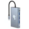 HUB 8en1 Adaptador USB C HDMI x2 USB VGA RJ45 PD