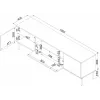 Mueble TV con chimenea Cama Meble TRESSE 180x40x54,5 cm — marco negro, superficie en cashmere mate