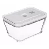 ZWILLING Fresh & Save 36803-003-0 set de recipientes rectangulares de vidrio al vacío, 3 uds. (S/M/L, 0,35/0,75/1,6 L), borosilicato, apto para microondas/horno/lavavajillas, gris/transparente