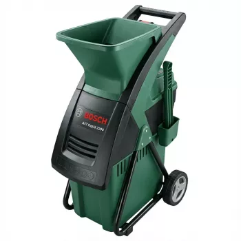 Biotrituradora eléctrica Bosch AXT RAPID 2200 — motor de 2200 W, capacidad de corte de hasta 40 mm