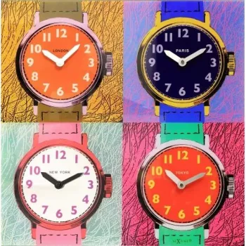 Reloj NeXtime 8158 Time Zones, 43x43,4 cm, pared, multicolor