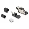 DeLOCK 86016 conector de cables RJ45/LSA negro plateado conector macho