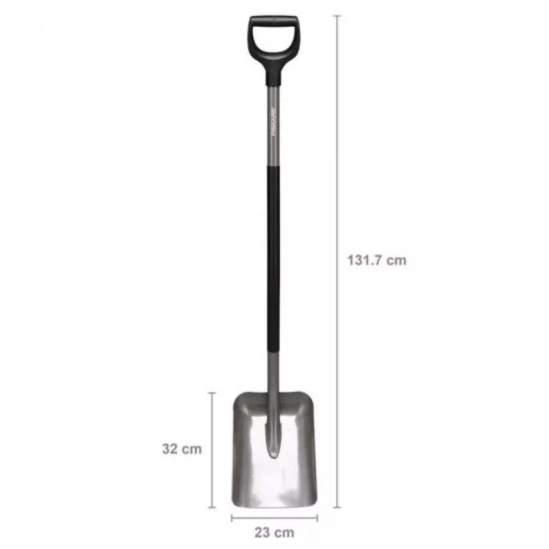 Pala Fiskars Ergonomic FS.S. 1025376 gris — pala de jardín ergonómica, Fiskars 1070058