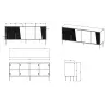 Cómoda 4D ABI 200x45x88 blanco mate