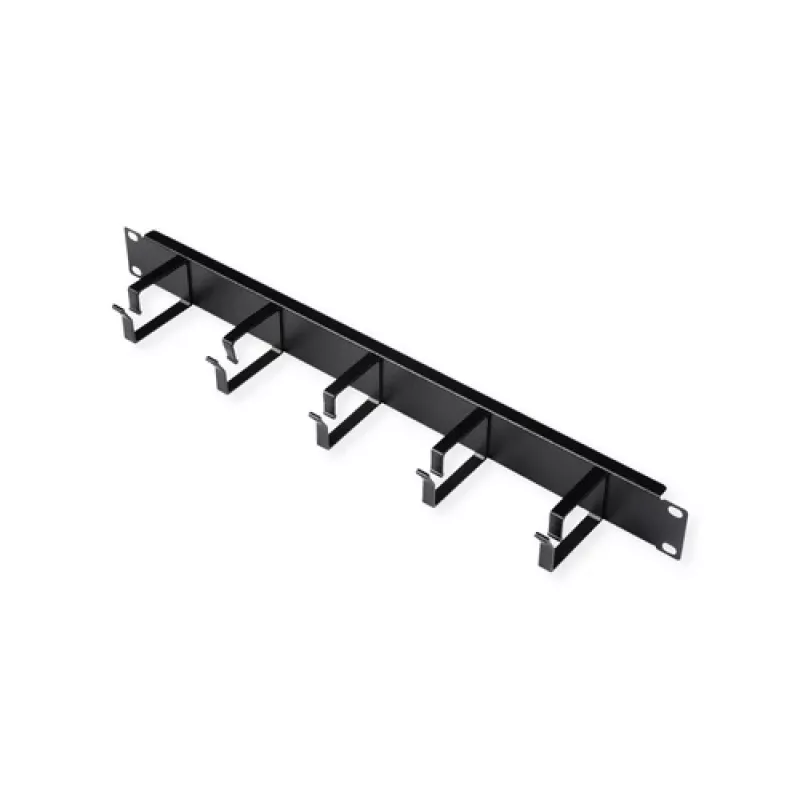 ROLINE 26.21.0263 Panel pasacables de 19 pulgadas 1U, 40 x 60 mm, negro RAL 9005
