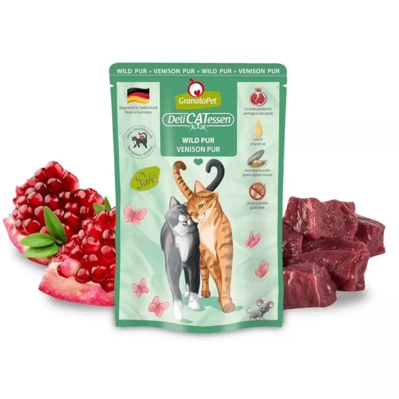 GRANATAPET DeliCATessen ciervo - comida húmeda para gatos - 85 g