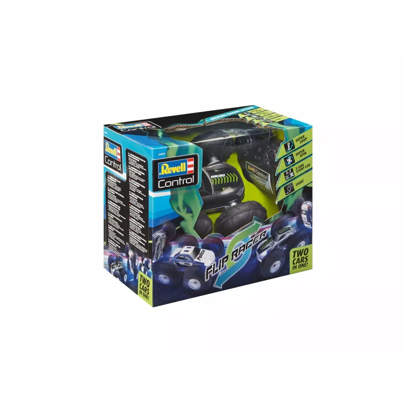 Revell Control 24634 Stunt Car FlipRace camión monstruo RC eléctrico para principiantes con tracción total (24634)