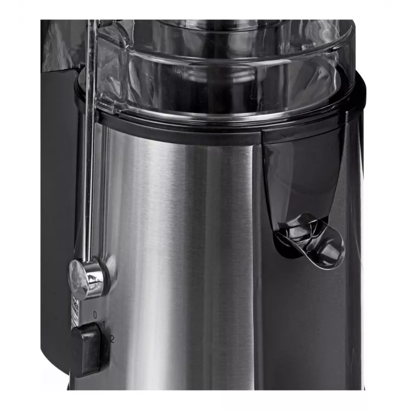 Exprimidor CLATRONIC AE 3532 1000 W, carcasa de acero inoxidable, contenedor de pulpa de 2 L, 2 velocidades, antigoteo