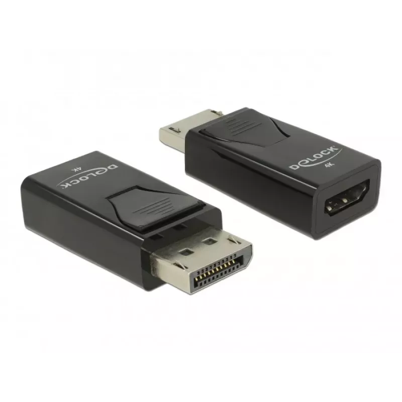 Delock Adaptador DisplayPort 1.2 macho a HDMI hembra 4K pasivo negro