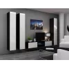 Armario cerrado Cama VIGO '180' 180/40/30 blanco/negro brillo