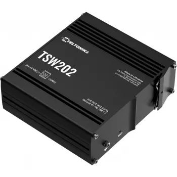 Teltonika TSW202 Managed L2 Gigabit Ethernet (10/100/1000) Power over Ethernet (PoE) aluminio, azul