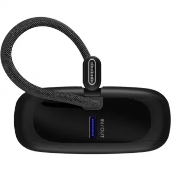 Batería externa portátil Goobay 10.000 mAh con cable USB-C integrado – 20 W compacta para llevar (76251)