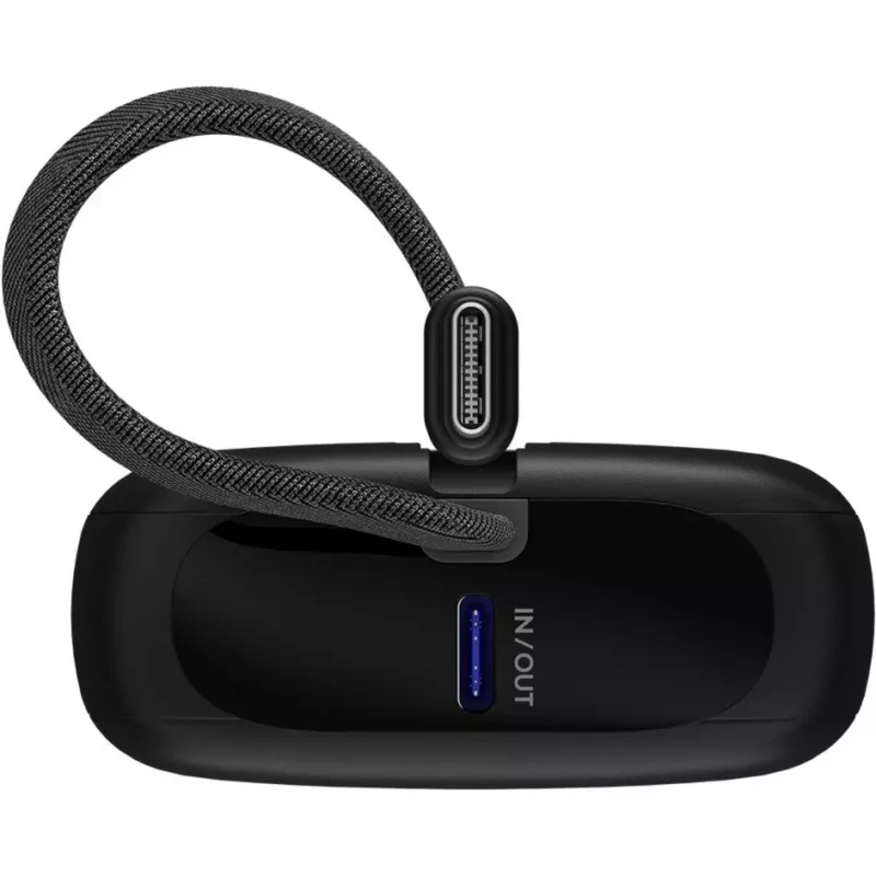 Batería externa portátil Goobay 10.000 mAh con cable USB-C integrado – 20 W compacta para llevar (76251)