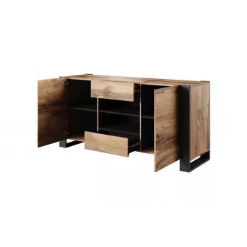 Cómoda Cama WOOD roble wotan/antracita