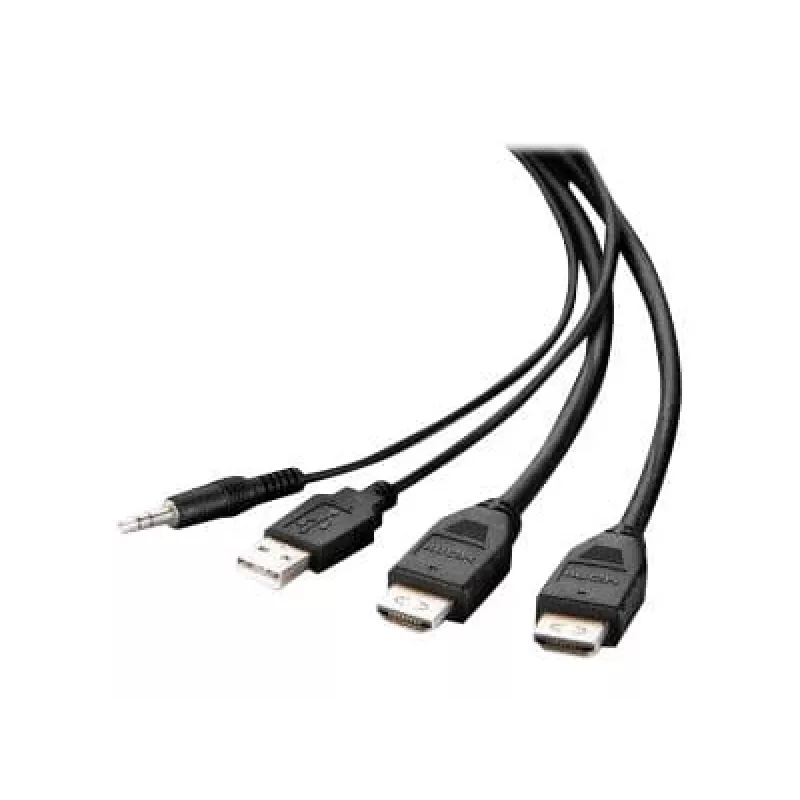 Cable combo Belkin Secure KVM - Cable de vídeo / USB / audio - conforme a TAA - USB, minijack, HDMI (M)