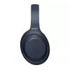 Auriculares Sony WH1000XM4L.CE7, circumaurales, con cable e inalámbricos (Bluetooth, USB-C), azul, diadema