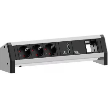 BACHMANN DESK 3x toma Schuko 1x cargador USB 1x ABD GST18 (902.0253)