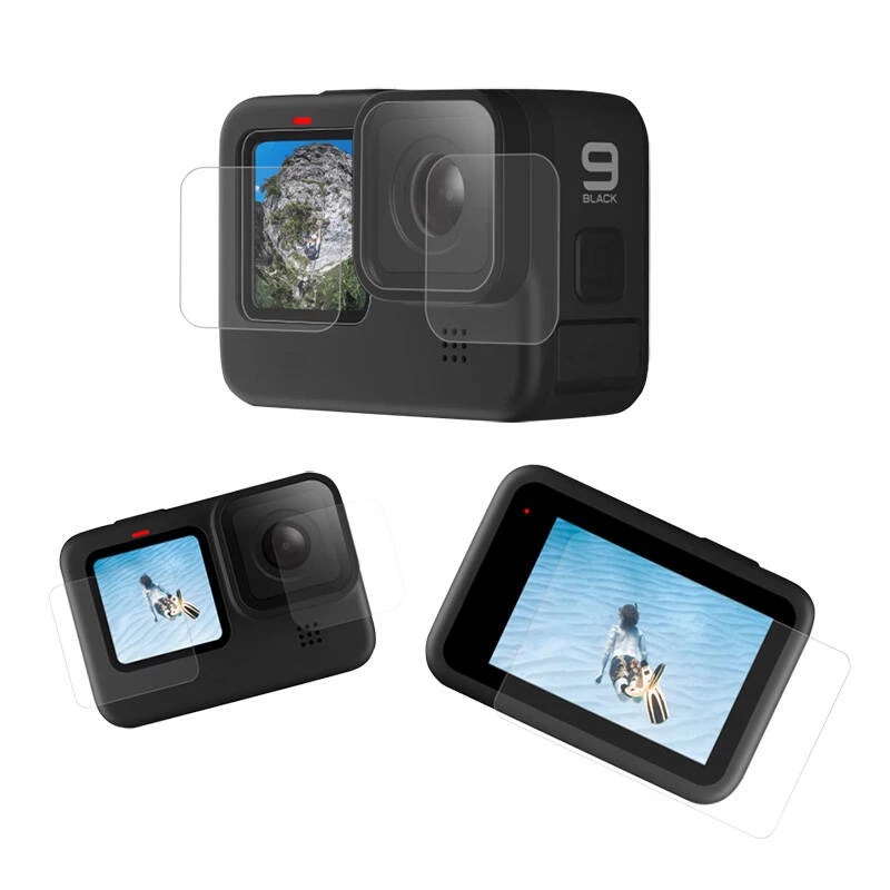 Cristal templado protector de pantalla y objetivo Telesin para GoPro Hero 9 / Hero 10 (GP-FLM-901)