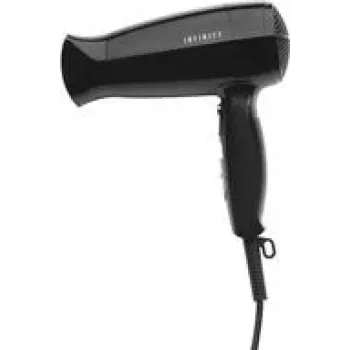 Secador de pelo Melissa 16640144 1600 W, negro, carcasa de plástico, 230 V, compacto 193×82×248 mm