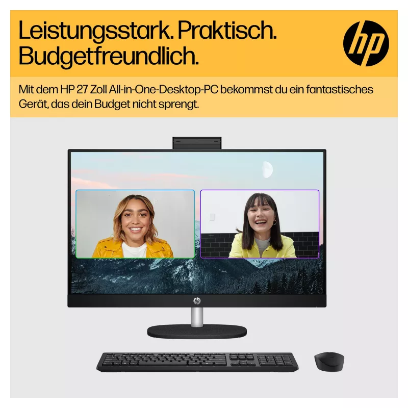 HP 27-cr0471ng - Todo en uno (solución completa) - Ryzen 7 7730U - RAM 16 GB - SSD 512 GB - NVMe - Radeon Graphics - 1GbE, Wi-Fi 6, Bluetooth - WLAN: 802.11a/b/g/n/ac/ax, Bluetooth
