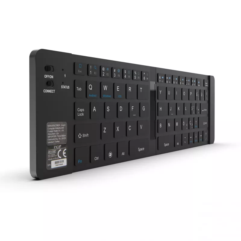 Teclado inalámbrico Inca IBK-579BT Bluetooth 66 teclas Metallic Plata