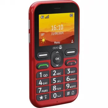 Doro Leva L10 4G, teléfono de teclas grandes, Rojo (380571)