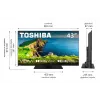 TV LED 43UV3F63DG 43 pulgadas pantalla LED resolución 4K