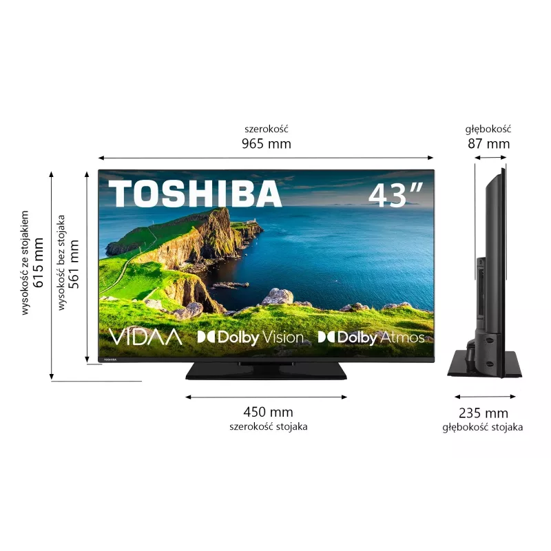 TV LED 43UV3F63DG 43 pulgadas pantalla LED resolución 4K