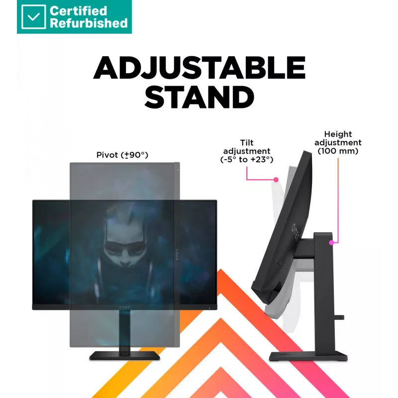 RENEW GOLD OMEN by HP 24 Monitor gaming FHD - 23,8 inch 1920x1080 FHD 300 nits 165Hz AG, IPS, 2x HDMI/DisplayPort, ajustable en altura/inclinable/orientable, 1 año