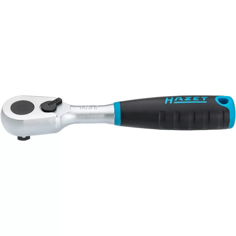 HiPer Carraca reversible de dentado fino 863HP, 1/4 (negro/azul, ángulo de giro 4°, retención de bola)