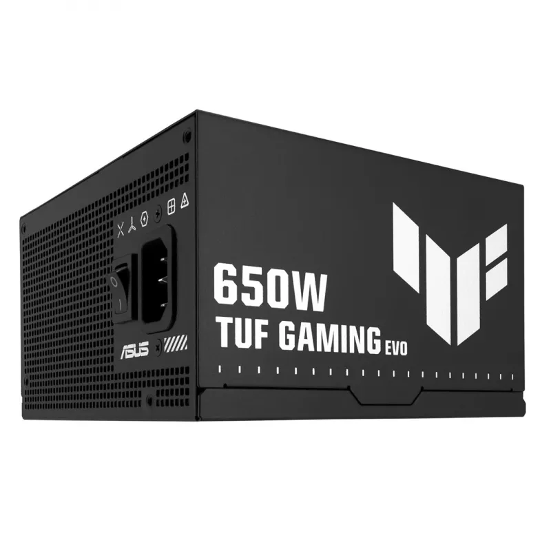 Fuente de alimentación ASUS TUF GAMING 650B EVO — 650 W, 20+4 pines ATX, 80 PLUS Bronze, Negra