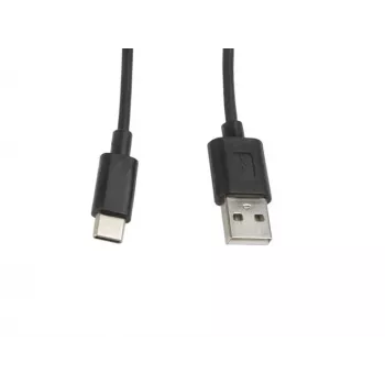 Cable Lanberg CA-USBO-10CC-0010-BK (conector macho USB 2.0 - USB 2.0, USB, conector macho Type-C, 1m, negro) (CA-USBO-10CC-0010-BK)