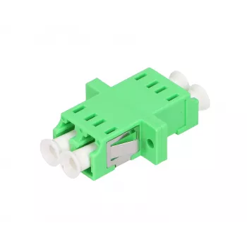 Adaptador de fibra óptica Extralink LC/APC monomodo dúplex, verde, conector LC/APC