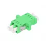 Adaptador de fibra óptica Extralink LC/APC monomodo dúplex, verde, conector LC/APC