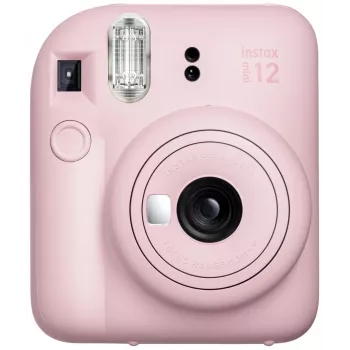 Cámara instantánea Fujifilm Instax Mini 12 Rosa — imagen 86×54 mm, película 62×46 mm, distancia focal 60 mm