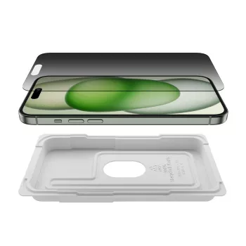 Protector de pantalla con privacidad Belkin OVA168HQ para iPhone 16 Plus antibacteriano resistente a golpes