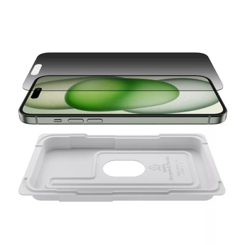 Protector de pantalla con privacidad Belkin OVA168HQ para iPhone 16 Plus antibacteriano resistente a golpes