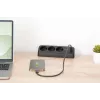 Regleta de enchufes DIGITUS 3 tomas con 2×USB-A y 1×USB-C, 3 tomas AC tipo E/F, cable de 1,5 m, negra