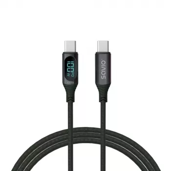 Cable Savio USB-C - USB-C CL-174 1m negro USB 3.2 Gen 1