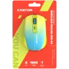 Ratón CANYON MW-44 inalámbrico con carga amarillo azul